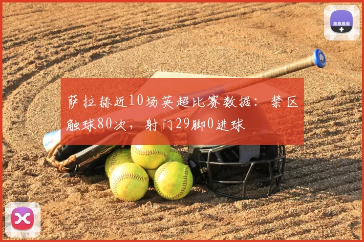 萨拉赫近10场英超比赛数据：禁区触球80次，射门29脚0进球