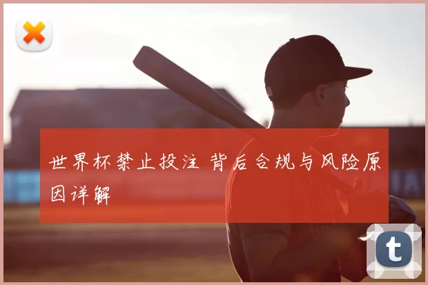 世界杯禁止投注 背后合规与风险原因详解